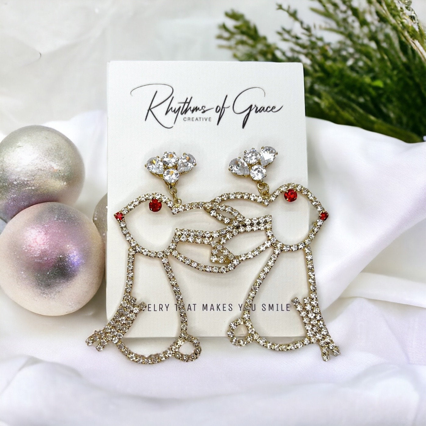 Hoppy Easter Sparkle: Dazzling Rhinestone Bunny Dangle Earrings! - Rhythms of Grace Creative