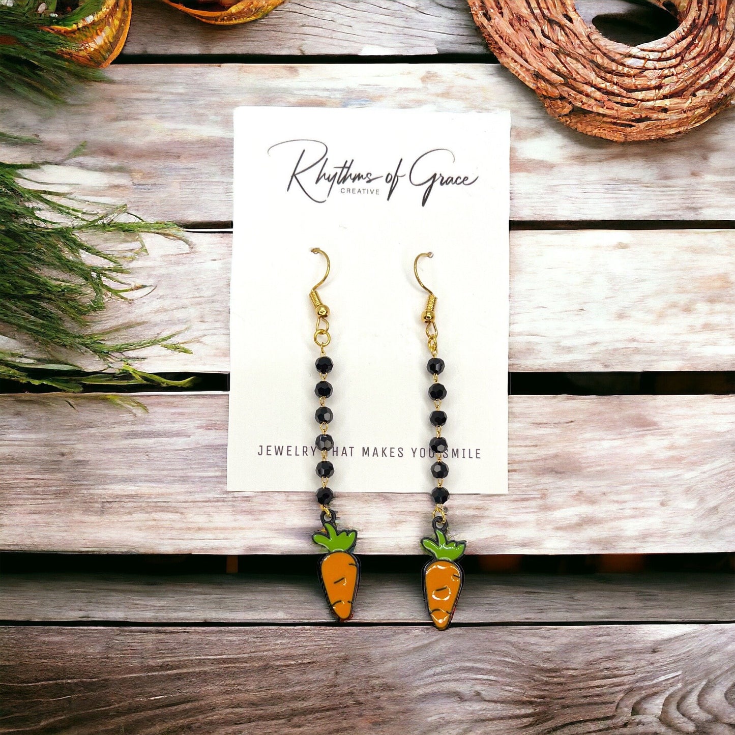 Hop Into Style: Whimsical Carrot Dangle Earrings for Easter Fun! - Rhythms of Grace Creative
