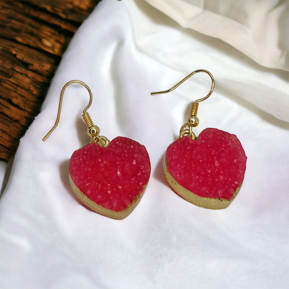 Sparkle in Love with Our Crystal Pink Heart Earrings! 💖 - Rhythms of Grace Creative