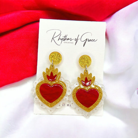 Valentine’s Day Earrings - Pink Earrings, Valentine’s Earrings, Love Earrings, Heart Accessories, Happy Valentine’s Day, Pink Hearts
