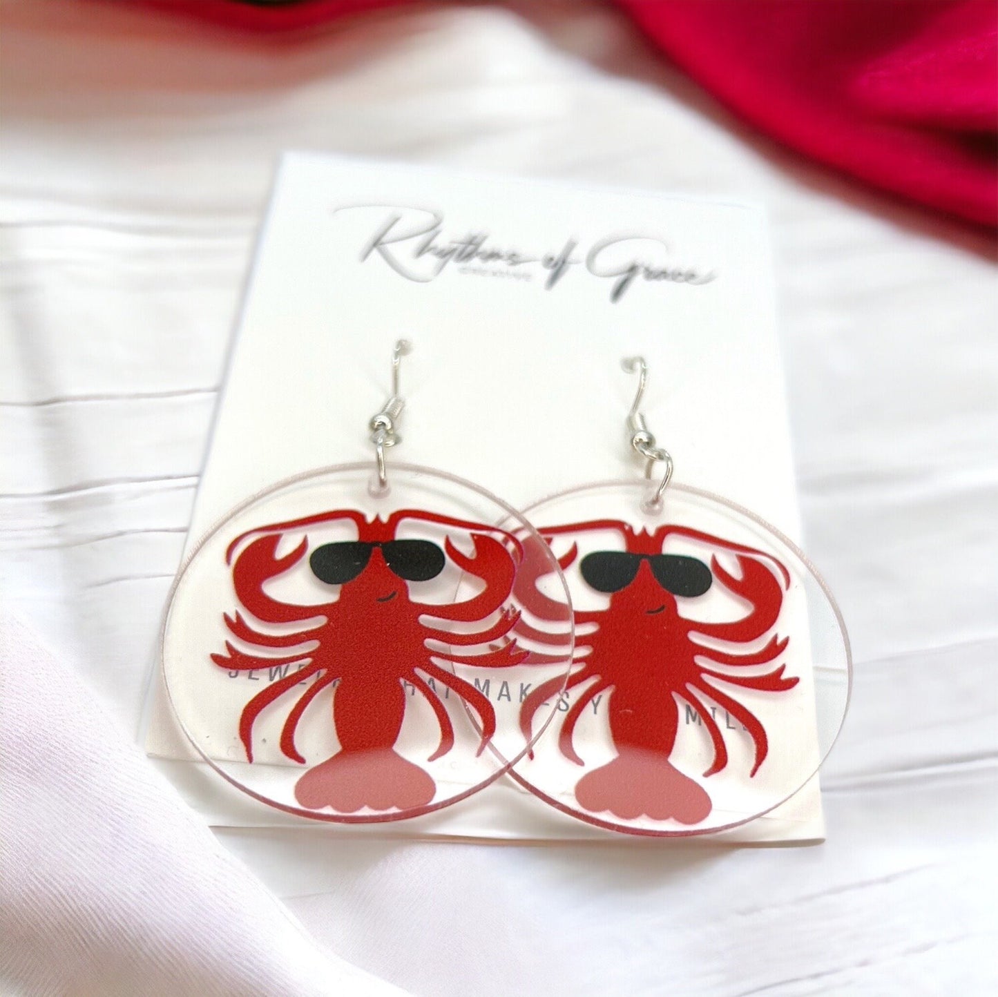 Crawfish Earrings - Add a Splash of Cajun Charm to Your Style! 🦞 - Rhythms of Grace Creative