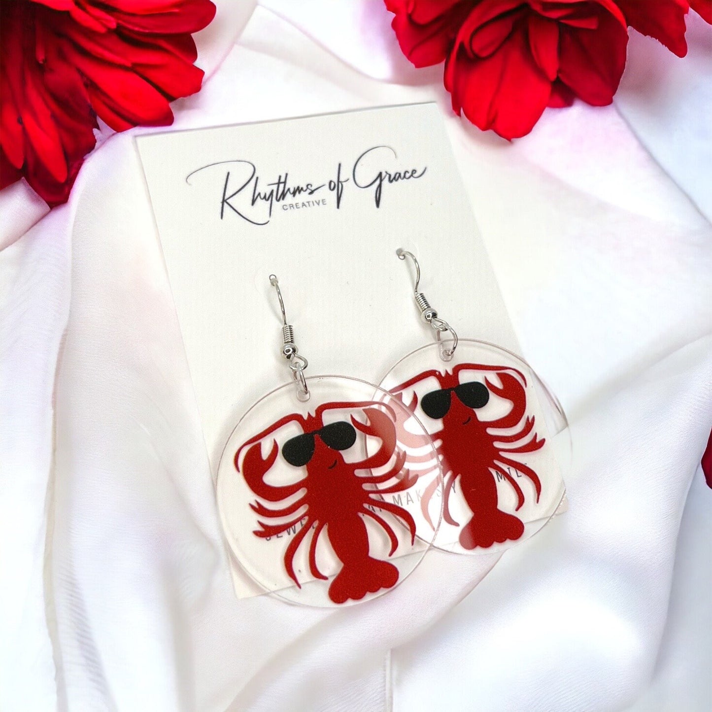 Crawfish Earrings - Add a Splash of Cajun Charm to Your Style! 🦞 - Rhythms of Grace Creative