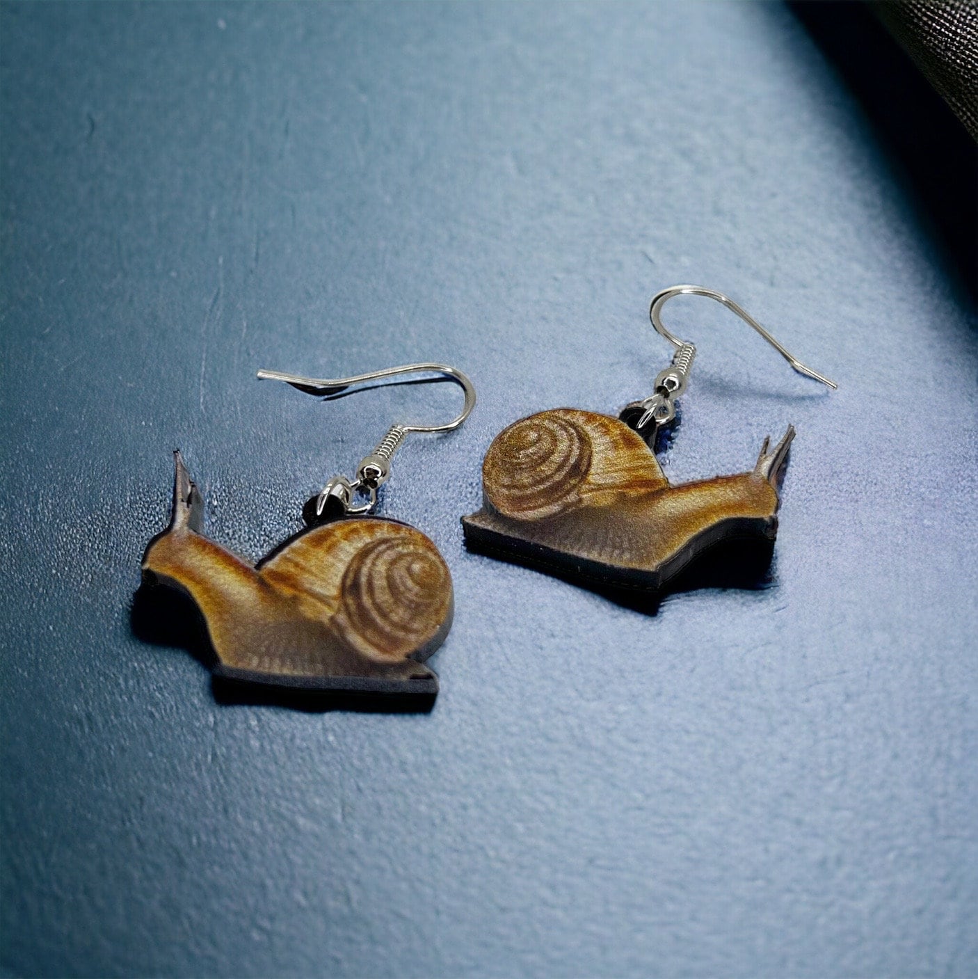 Snail Earrings - Snail Jewelry, Handmade Earrings, Handmade Jewelry, Animal Earrings, Animal Jewelry, Snail Design, Snail Shell, Slime