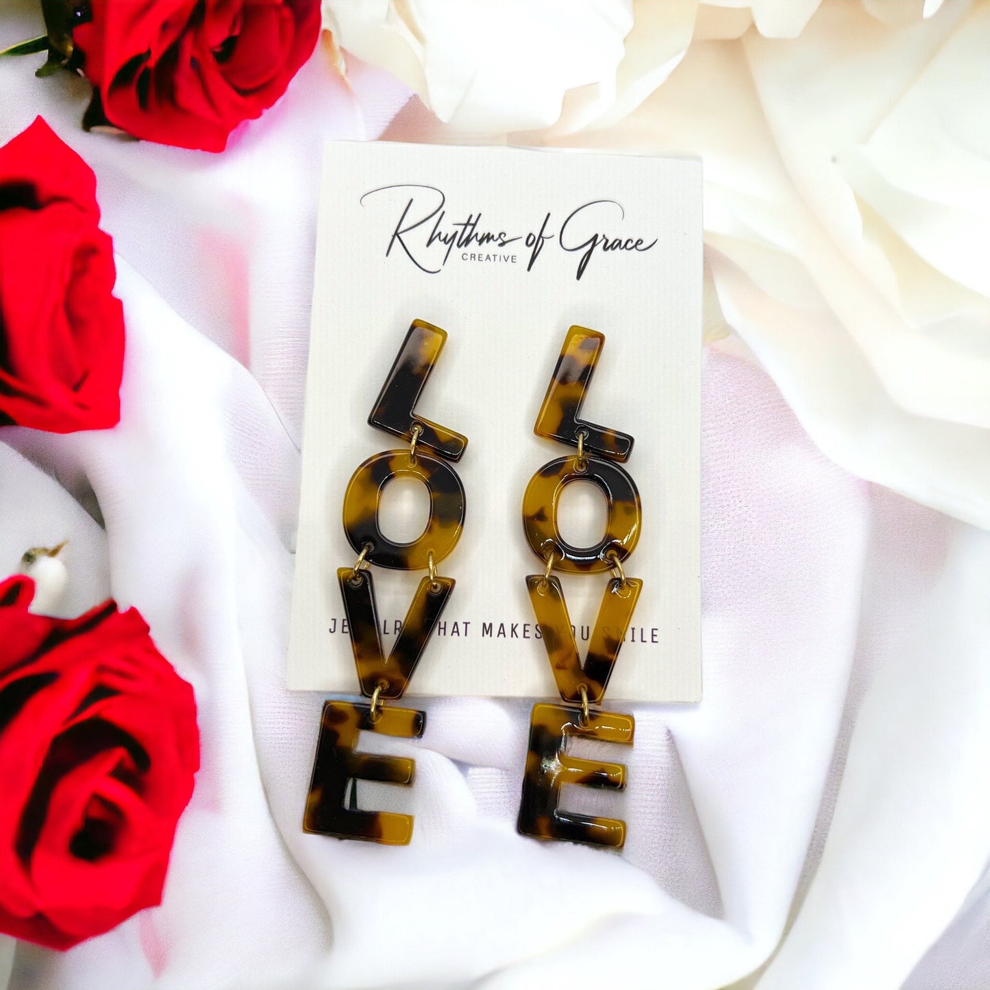 LOVE at First Dangle – Tortoiseshell Statement Earrings - Rhythms of Grace Creative