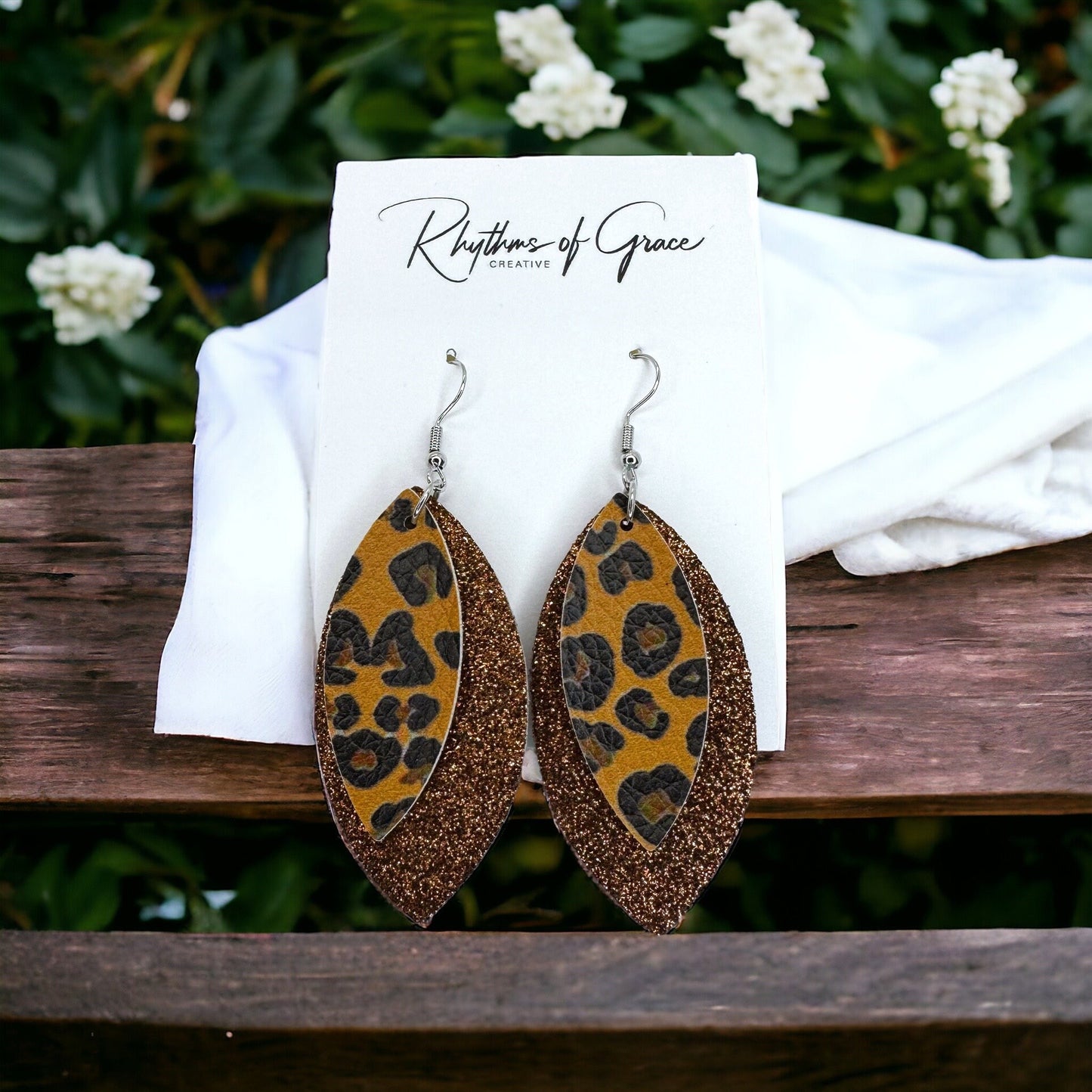 Animal Print Earrings - Brown Earrings, Dangle Earrings, Boho Earrings, Boho Chic, Boho Style, Bohemian Earrings, Bohemian Accessories