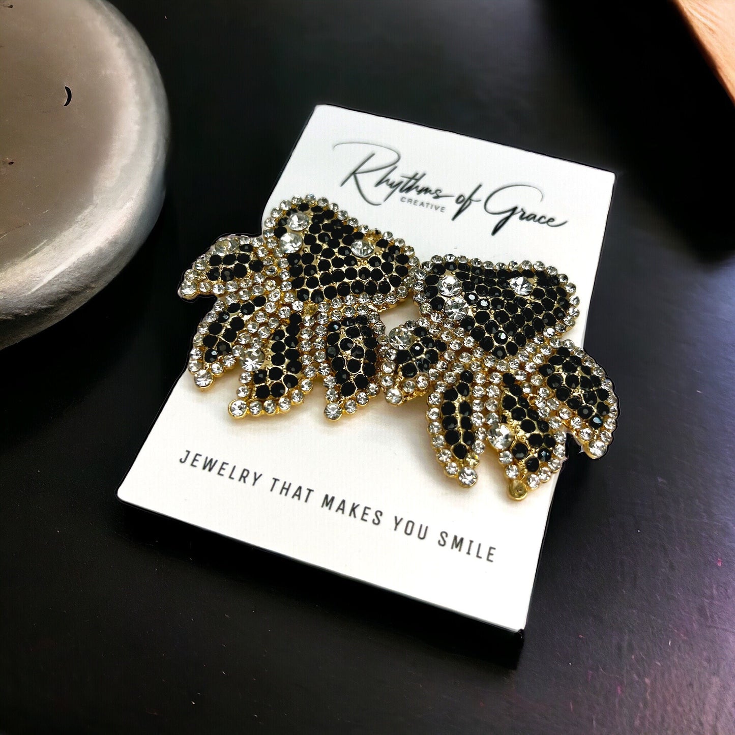 Sparkle Like You Mean It โ Oversized Rhinestone Paw Print Earrings for Animal Lovers! ๐พ - Rhythms of Grace Creative