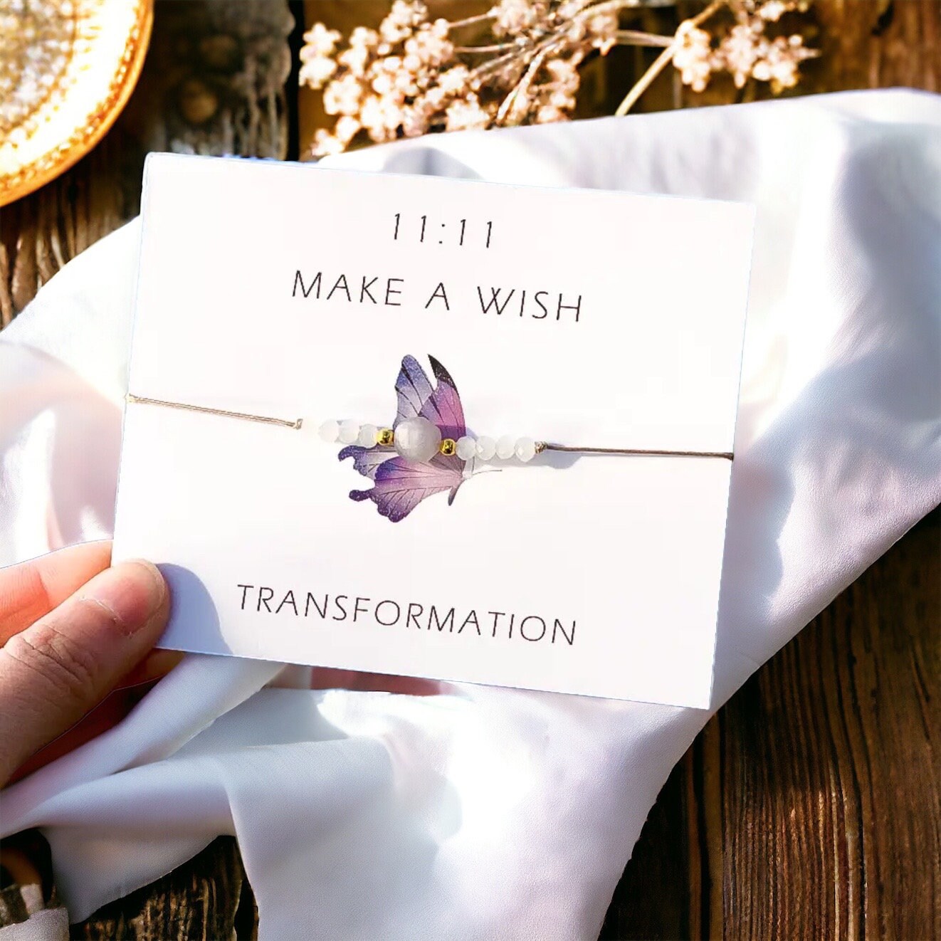 Beaded Wish Bracelet - Friendship Bracelet, Mother’s Day, Beaded Bracelet, Inspirational Gift, Inspirwrion Bracelet, 11:11, Transformation