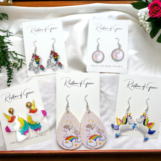 Enchanting Unicorn Earrings: A Touch of Magic Awaits! 🦄 - Rhythms of Grace Creative