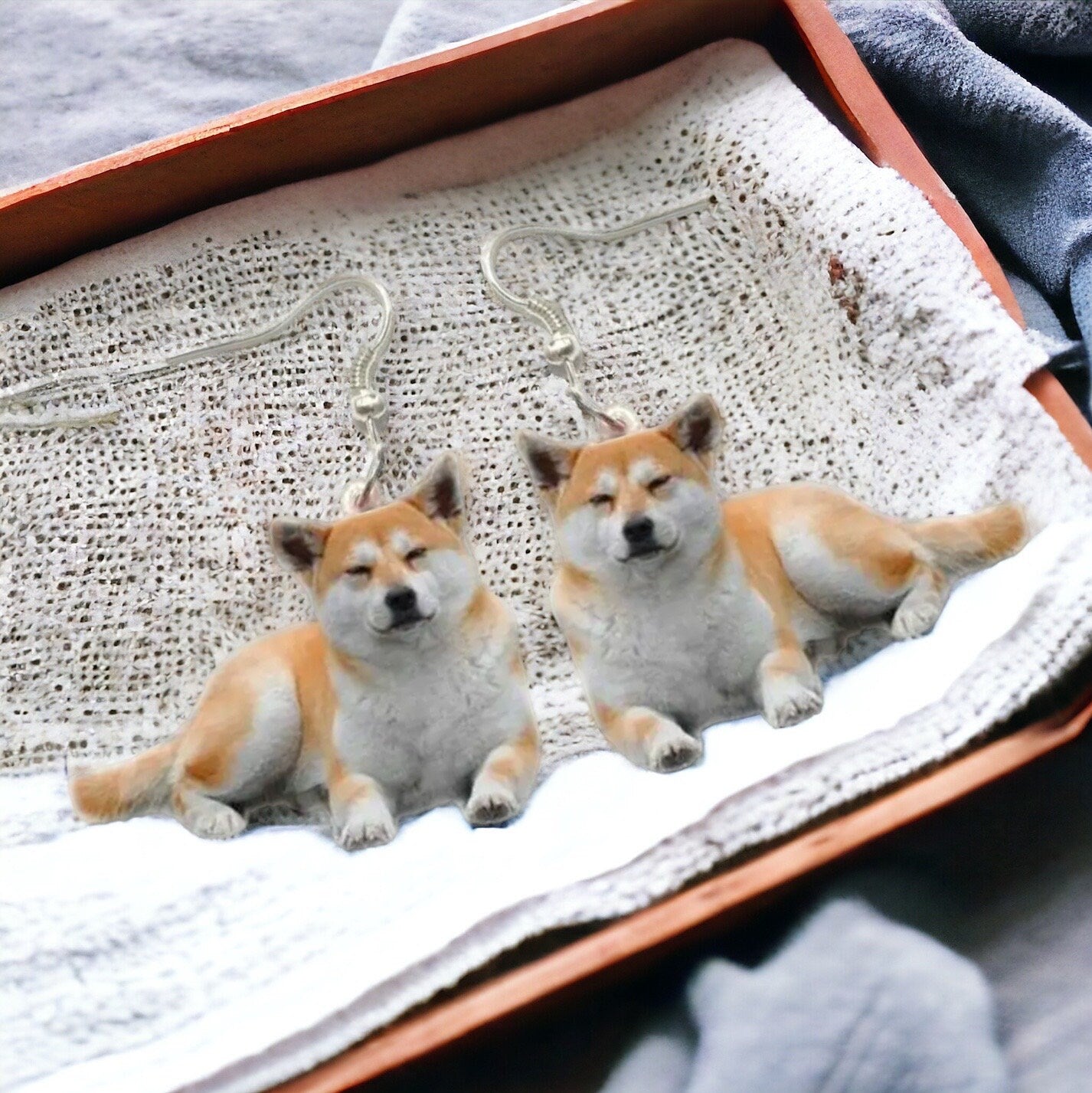 Shiba Inu Earrings - Japanese Akita, Dog Earrings, Dog Jewelry, Dog Mom, Japanese Shiba Inu, Dog Accessories, Furbaby, Shiba Inu Gift