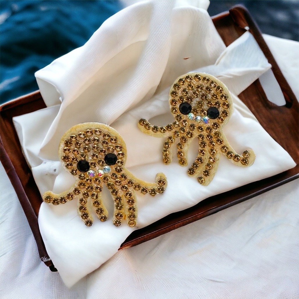 Octopus Earrings - Octopus Jewelry, Ocean Earrings, Seashore Earrings, Handmade Earrings, Handmade Jewelry, Animal Earrings, Ocean Animal