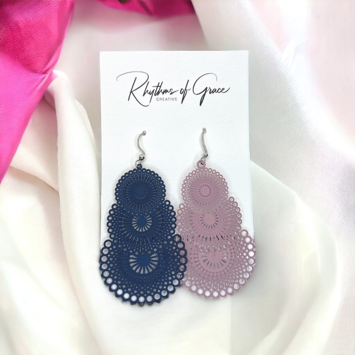 Gender Reveal Earrings - Baby Shower, New Mom, Mother’s Day, Mom Earrings, Momma Earrings, Mama Earrings, Team Pink, Team Blue, Pink or Blue