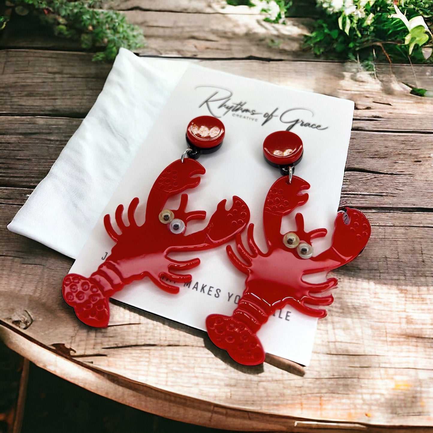 Cajun Earrings - Crab Earrings, Crawfish Earrings, Lobster Earrings, Handmade Earrings, Animal Earrings, Googly Eyes, Crawfish Boil, Crabs