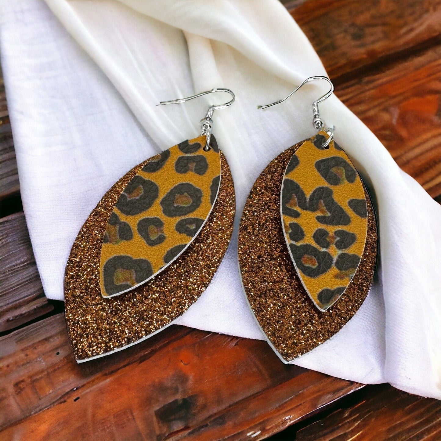 Animal Print Earrings - Brown Earrings, Dangle Earrings, Boho Earrings, Boho Chic, Boho Style, Bohemian Earrings, Bohemian Accessories