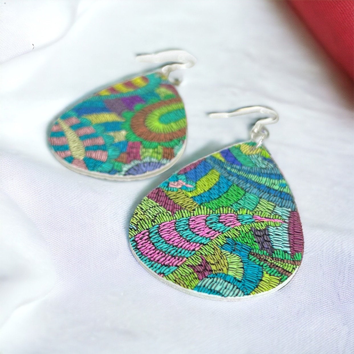 Paisley Earrings - Neutral Jewelry, Dangle Earrings, Boho Chic, Boho Style, Bohemian Earrings, Bohemian Style, Handmade Earrings, Colorful