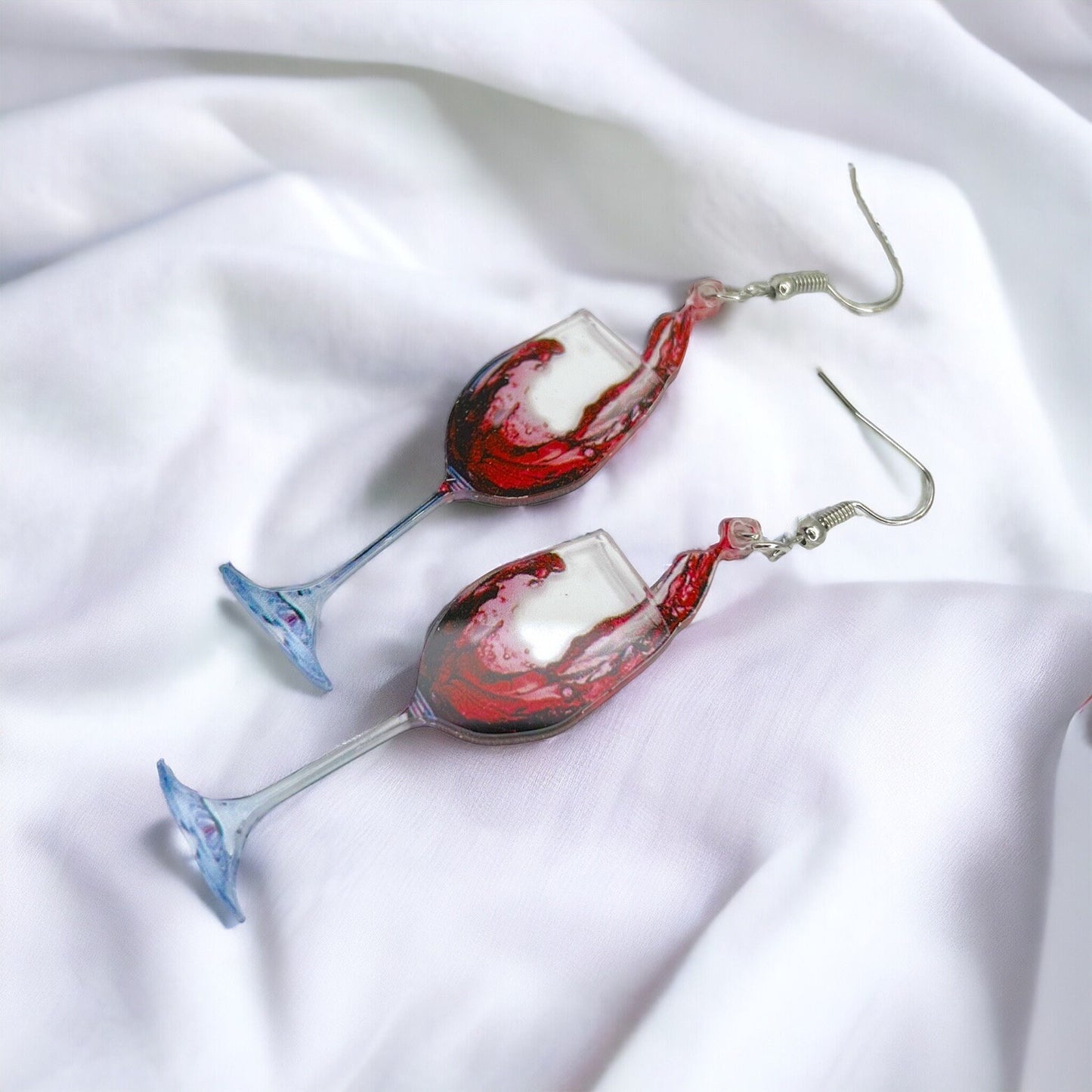 Wine Earrings - Happy Hour, Wine Down, Bachelorette Earrings, Bachelorette Accessories, Drink Earrings, Liquid Therapy, White Wine, Red Wine