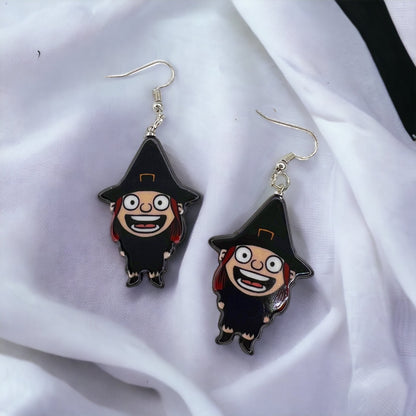 Halloween Earrings - Halloween Accessories, Witch Earrings, Not So Scary, Pumpkin Earrings, Scream Ghost - Rhythms of Grace Creative