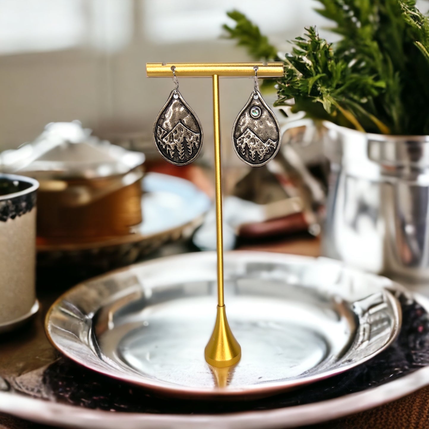 Adventure Awaits: Wanderlust Mountain Earrings - Redwood Forest Delights! - Rhythms of Grace Creative