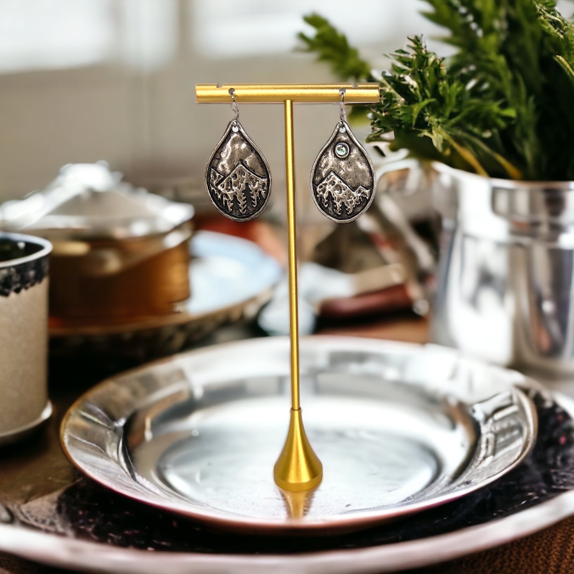 Adventure Awaits: Wanderlust Mountain Earrings - Redwood Forest Delights! - Rhythms of Grace Creative