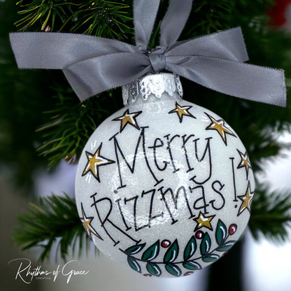 Merry Rizzmas! Custom 2024 Hand-Painted Christmas Ornament