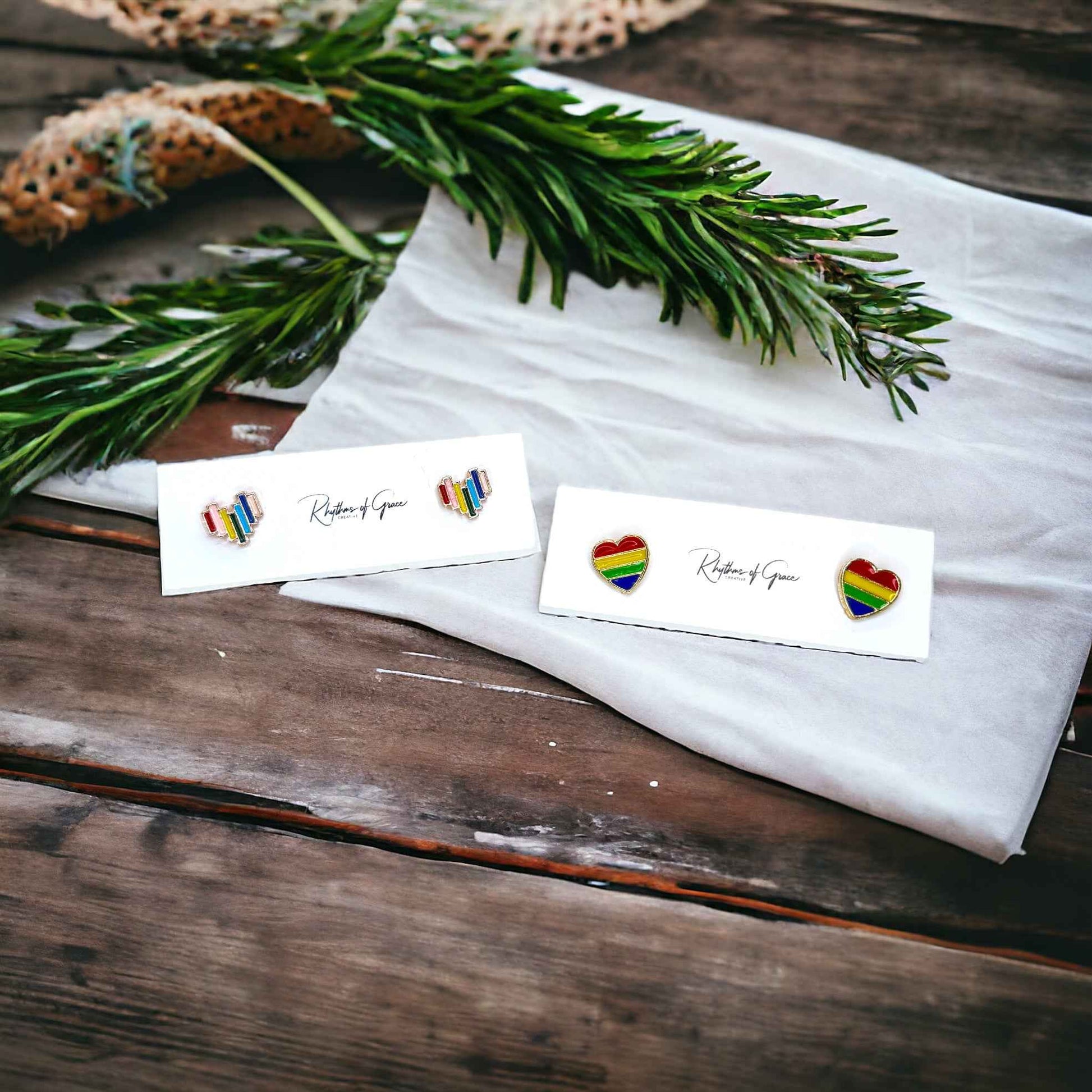 Rainbow Stud Earrings - Sparkle with Pride!