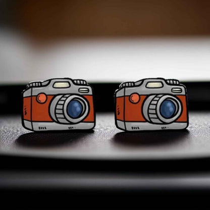 Snap Stylish: Camera Stud Earrings for Every Shutterbug!