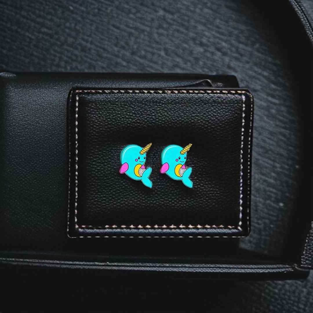 Whimsical Narwhal Studs: Dive into Adorable Handmade Jewelry!