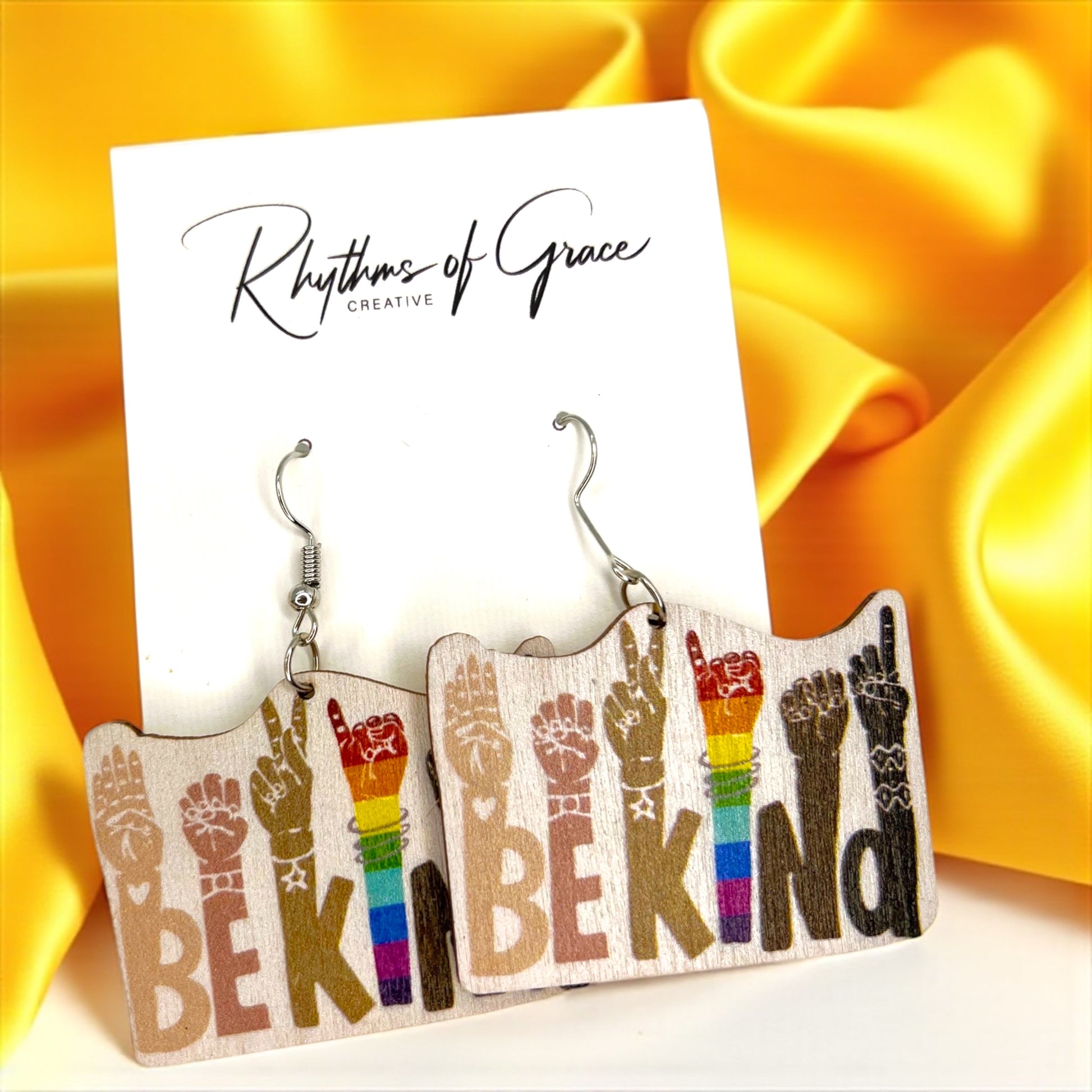 Kindness Earrings Collection: Spread Love & Positivity! 🌈 - Rhythms of Grace Creative
