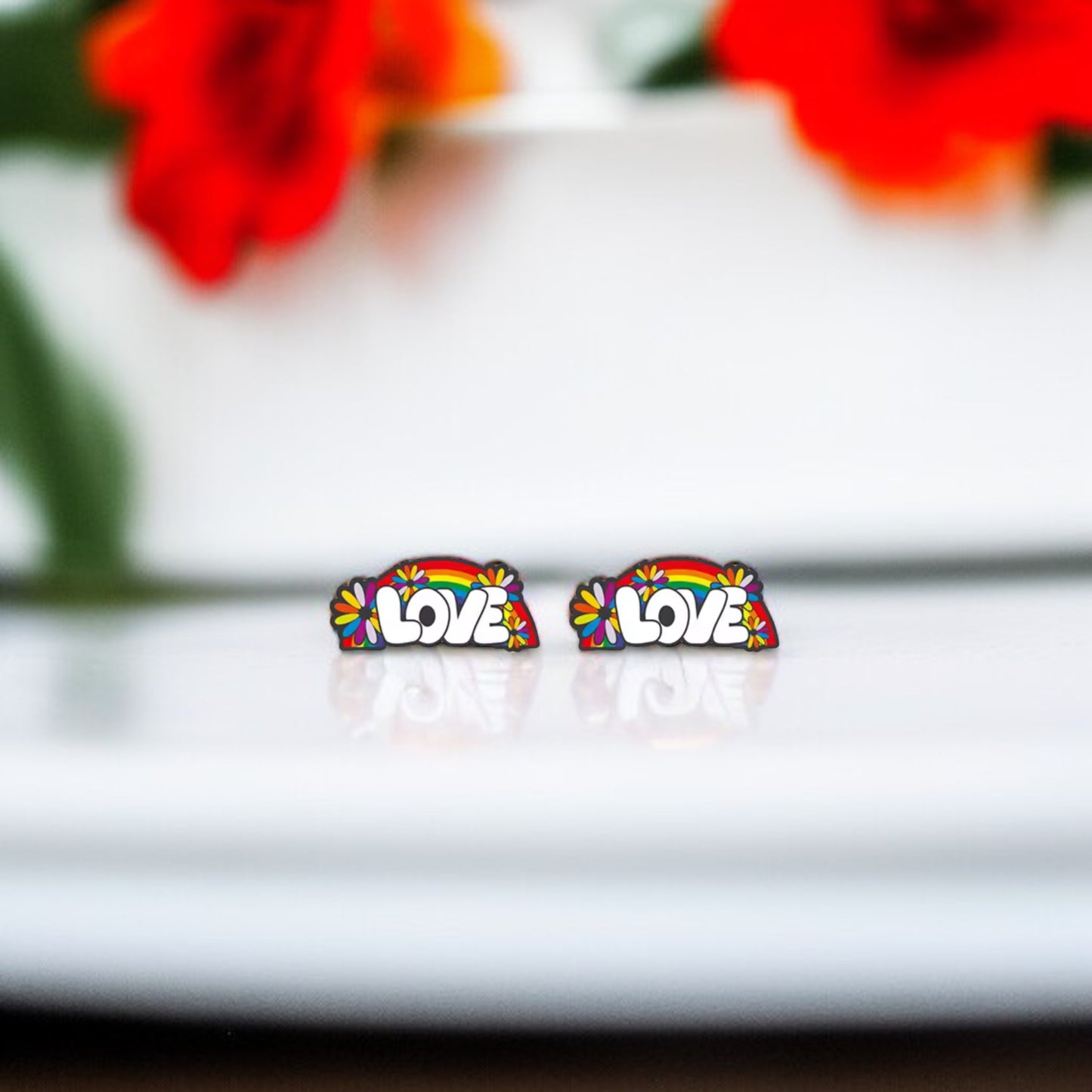 Radiate Love with Rainbow Stud Earrings!