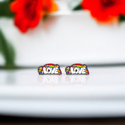 Radiate Love with Rainbow Stud Earrings!