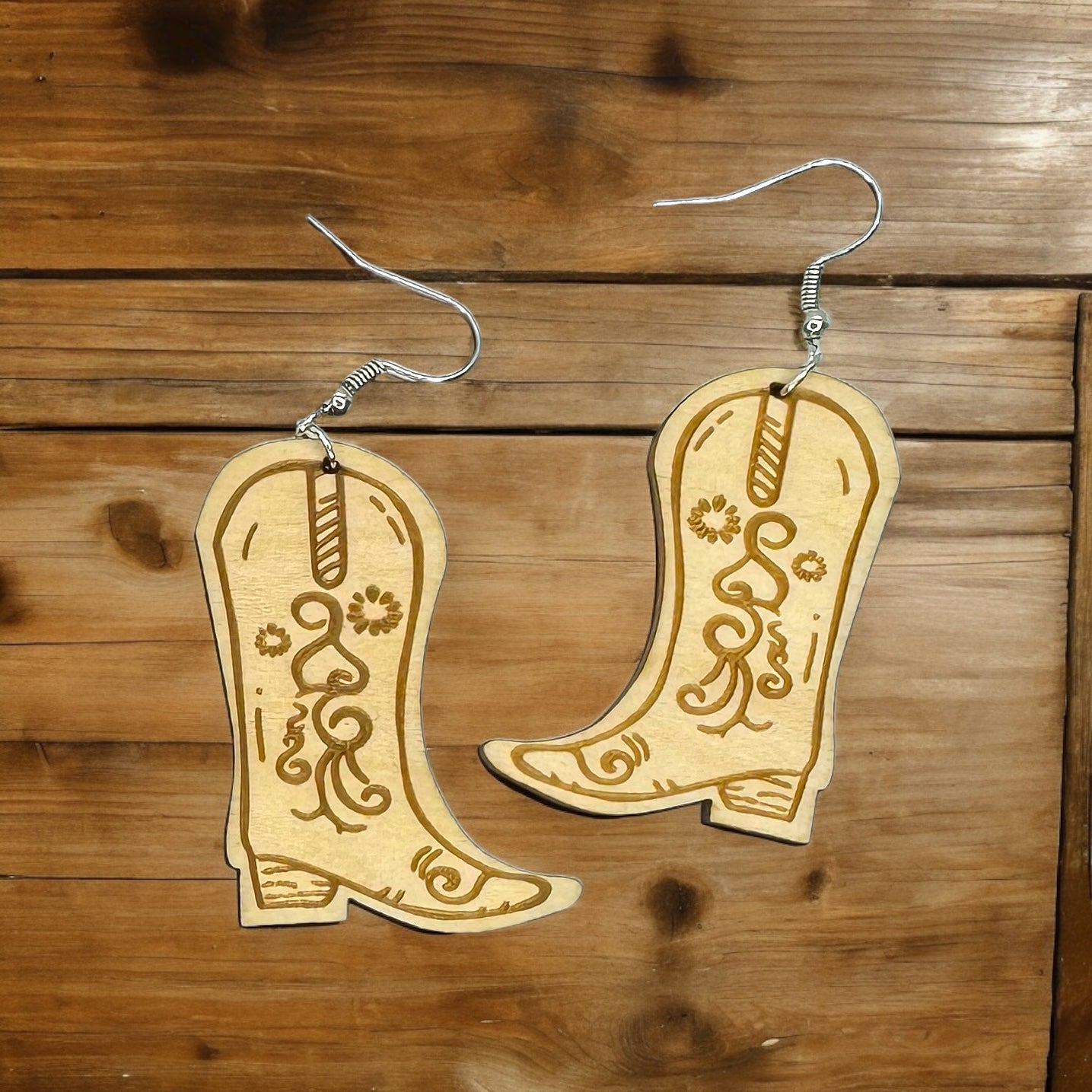 Wild West Chic: Handcrafted Wooden Dangle Earrings - Choose Your Style!