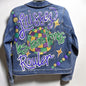 Hand Painted Jean Jacket: “Laissez les bon temps rouler”