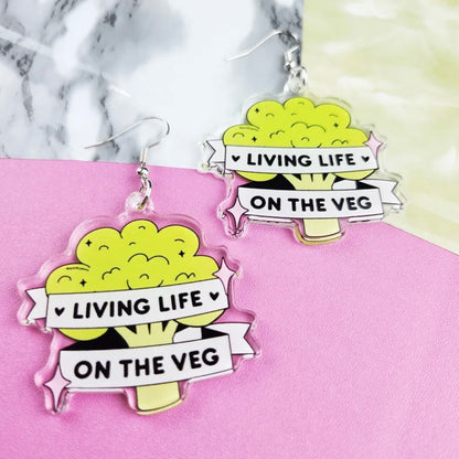 Veg Life Earrings: Living Life on the Veg 🌱 - Rhythms of Grace Creative