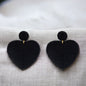 Heartfelt Dangles: Choose Your Vibe with Red or Black Beaded Heart Earrings!