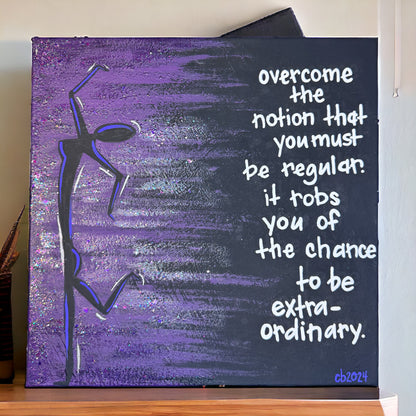 Stunning Original Hand-Painted Textured 1 x 12” Unframed Painting | Signed by Artist, Artwork