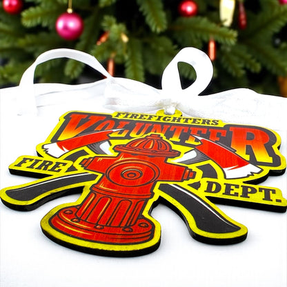 Firefighters Volunteer - Fire Dept Sublimation Ornament 
Ignite Your Holiday Spirit!