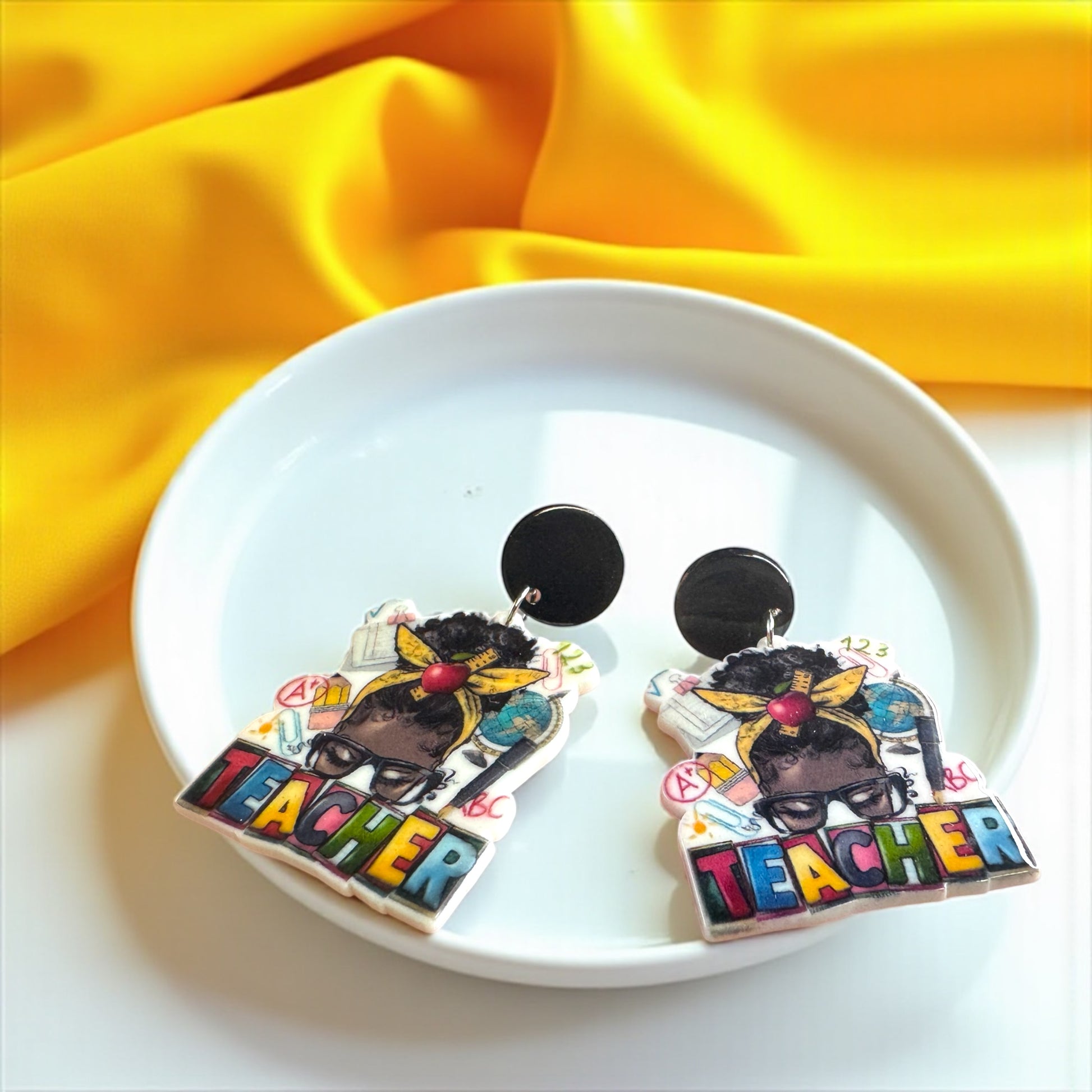 Smart & Stylish: Teacher Dangle Earrings for Every Educator! - Rhythms of Grace Creative