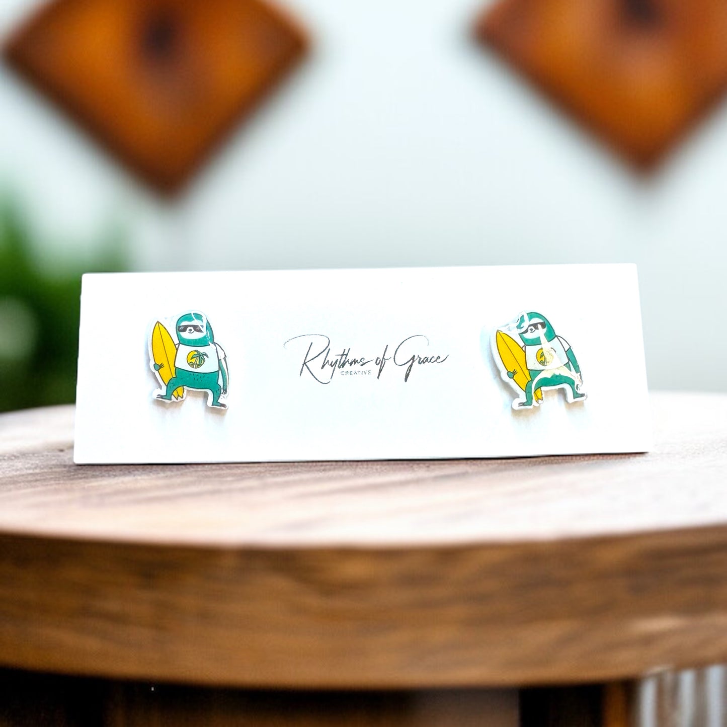 Choose Your Vibe: Unicorn or Sloth Beach Bum Stud Earrings!