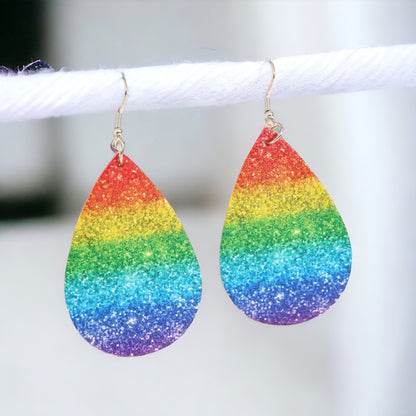 Rainbow Teardrop Earrings: Shine Bright & Celebrate Love!