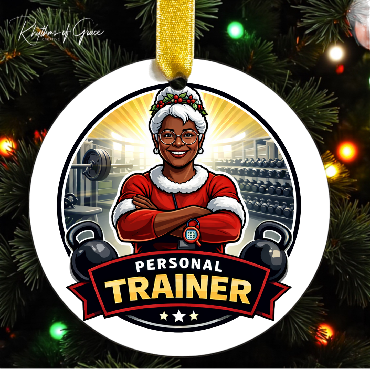 Personal Trainer Christmas Ornament | Custom Fitness Coach Holiday Ornament | Gym Trainer Gift