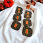 Boo Earrings - Halloween Earrings, Beaded Earrings, Halloween Accessories, Halloween Earrings, Rhinestone Halloween, Trick or Treat - Rhythms of Grace Creative