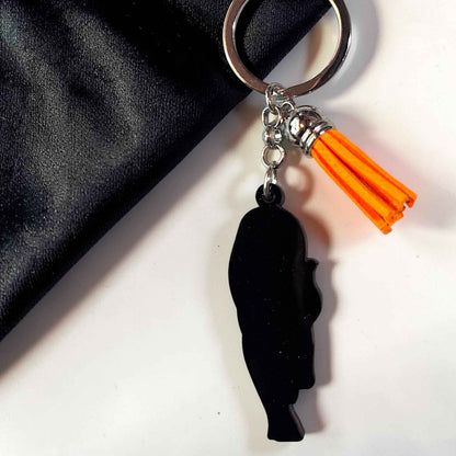 Wooden Tiger Keychain | Durable & Vibrant Tiger Charm | 5"