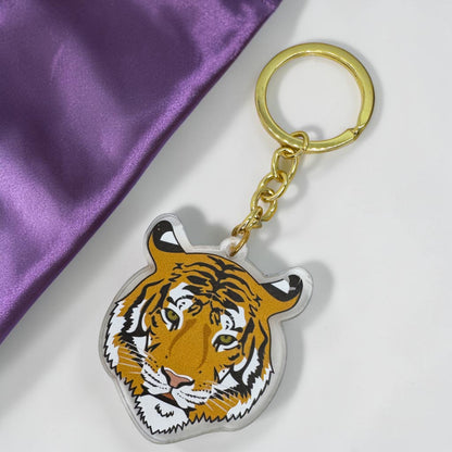 Acrylic Tiger Keychain | Durable & Vibrant Tiger Charm | 5"