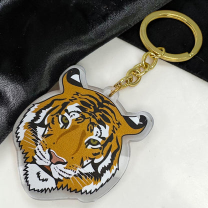 Acrylic Tiger Keychain | Durable & Vibrant Tiger Charm | 5"
