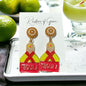 Rhinestone Tequila Dangle Earrings: Sparkle into the Fiesta!