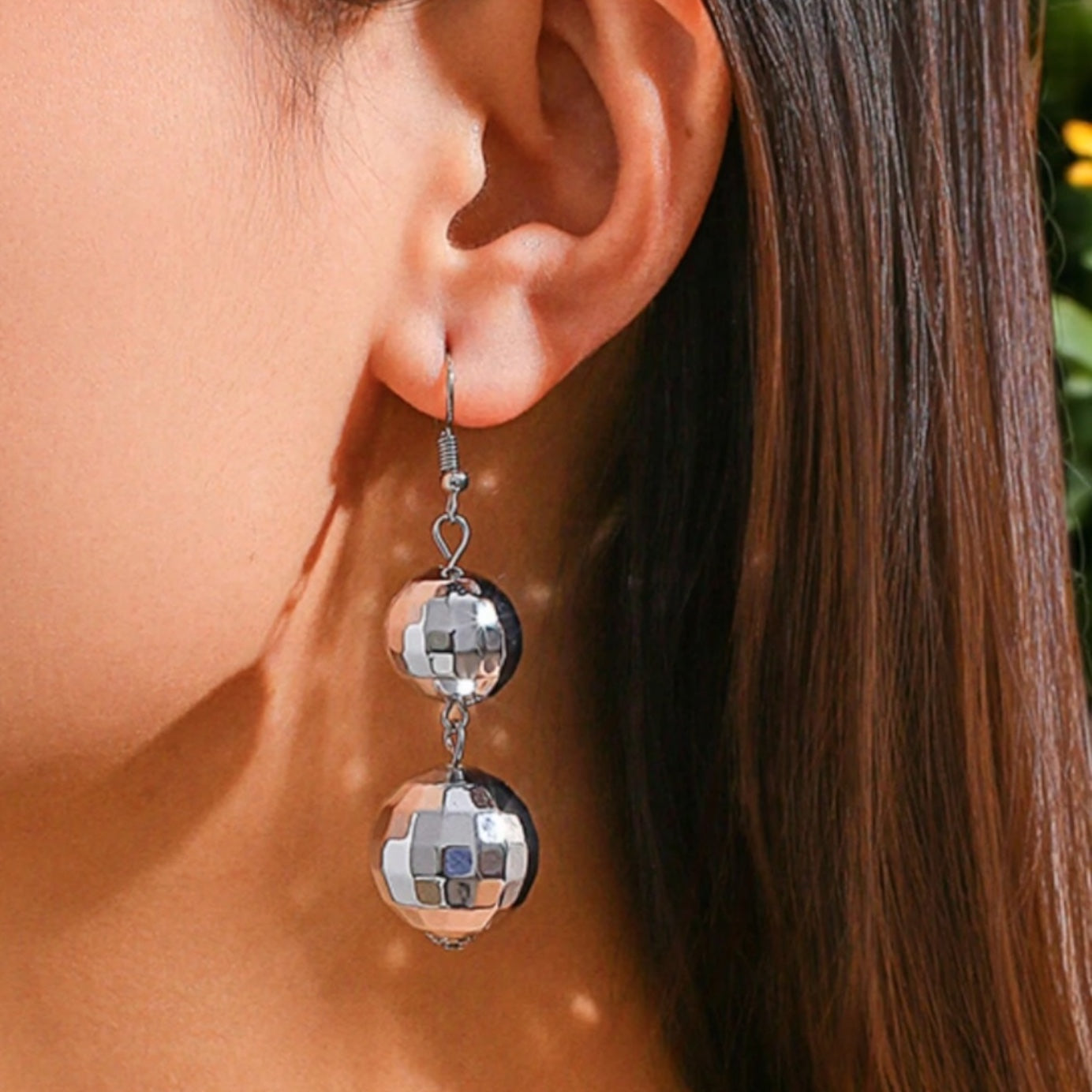 Drop It Like It’s Disco – Silver Ball Party Earrings - Rhythms of Grace Creative