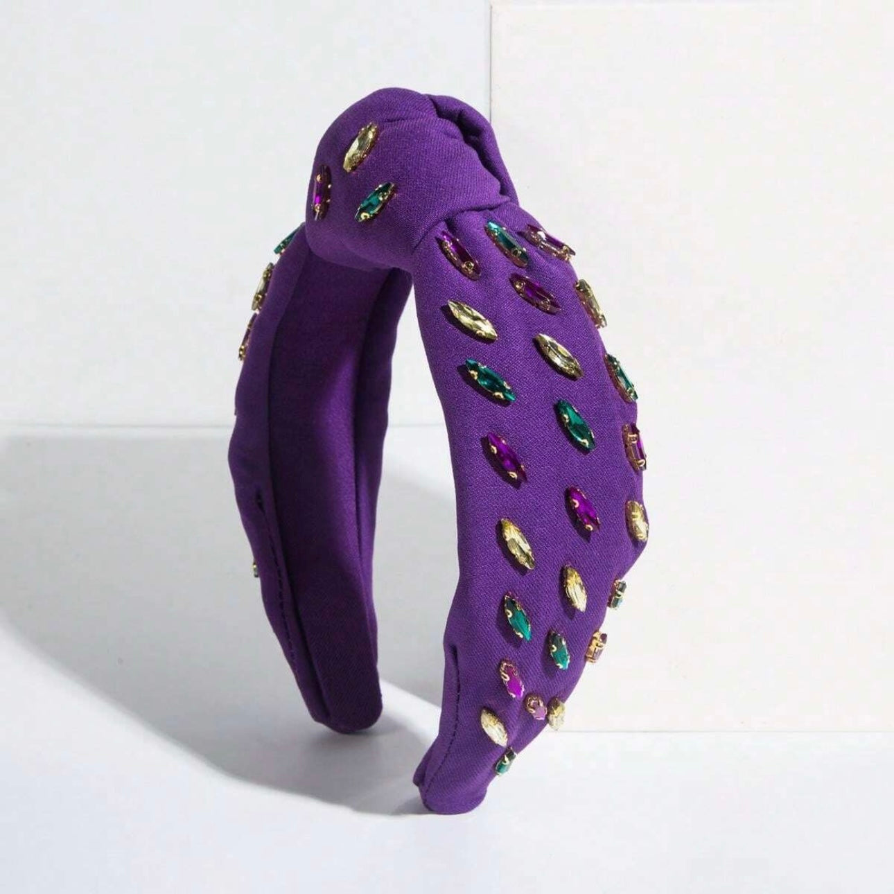 Sparkly Mardi Gras Headband - Vibrant Purple, Green, & Gold 🎭