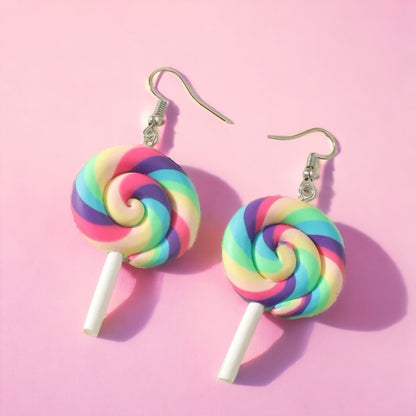 Rainbow Lollipop Earrings - Sweeten Your Style!