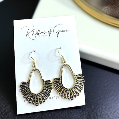 Dissent Earrings – Channel Your Inner RBG with Bold Elegance!