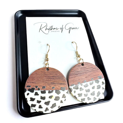 Boho Chic Cowprint Earrings - Unleash Your Wild Side!