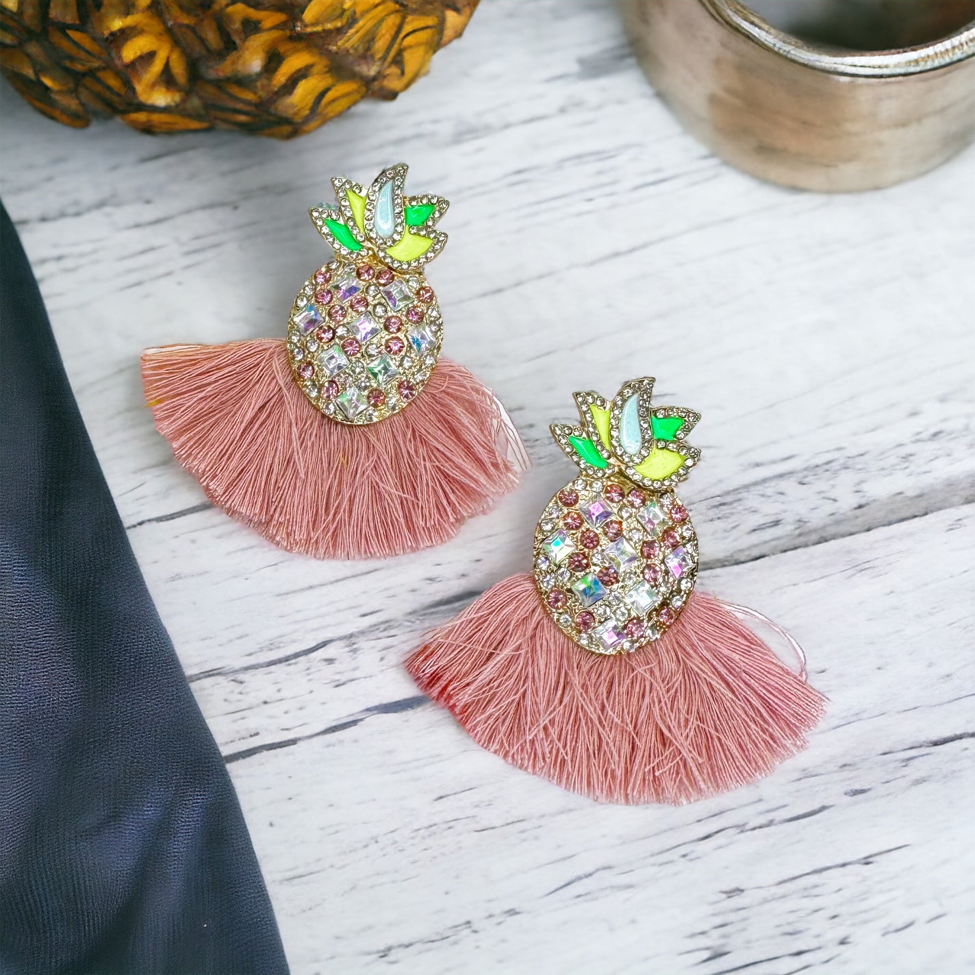 Pineapple Dangle Earrings - Add a Splash of Tropical Fun! 🍍